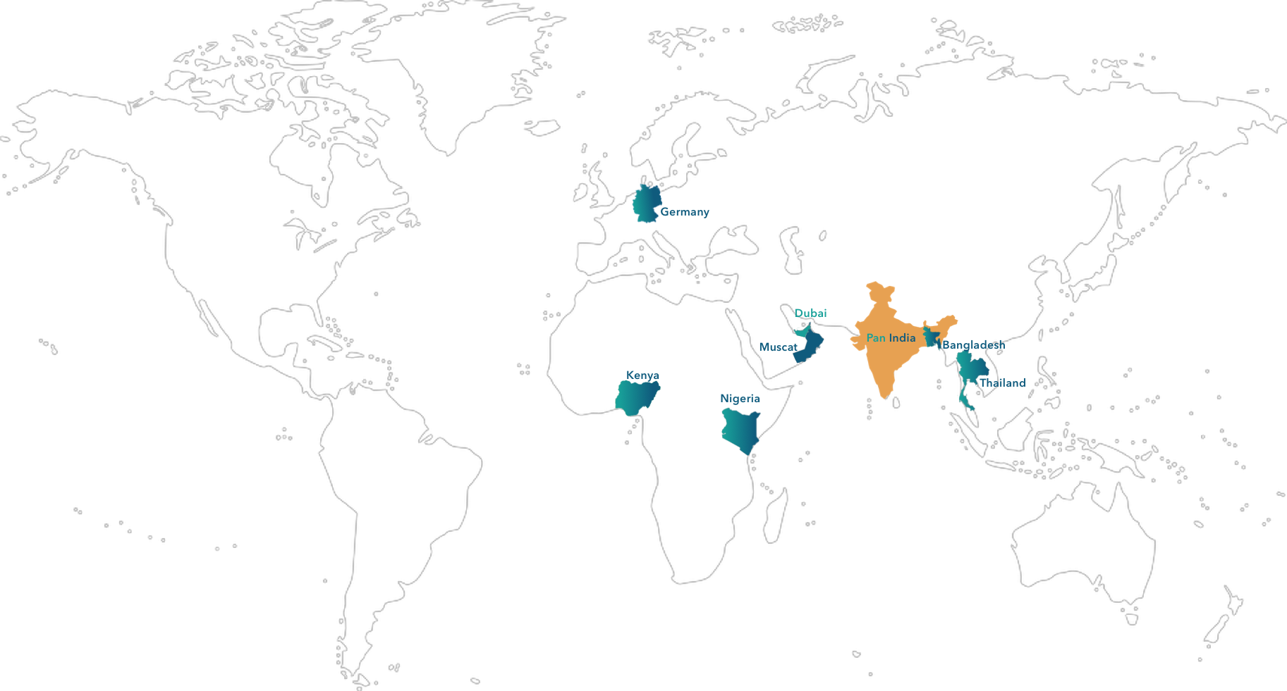 We are spread across globe